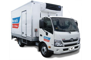 11 cub/mtr Refrigerated Truck with 2.5 cub/mtr Freezer. Rate shown comes with 100klms per day (or choose 400klms) .38c per add’l Klms